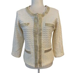 Michael Simon Studio Womens White Blazer Jacket